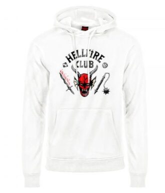 Felpa Stranger Things Hell Fire Club Bianco